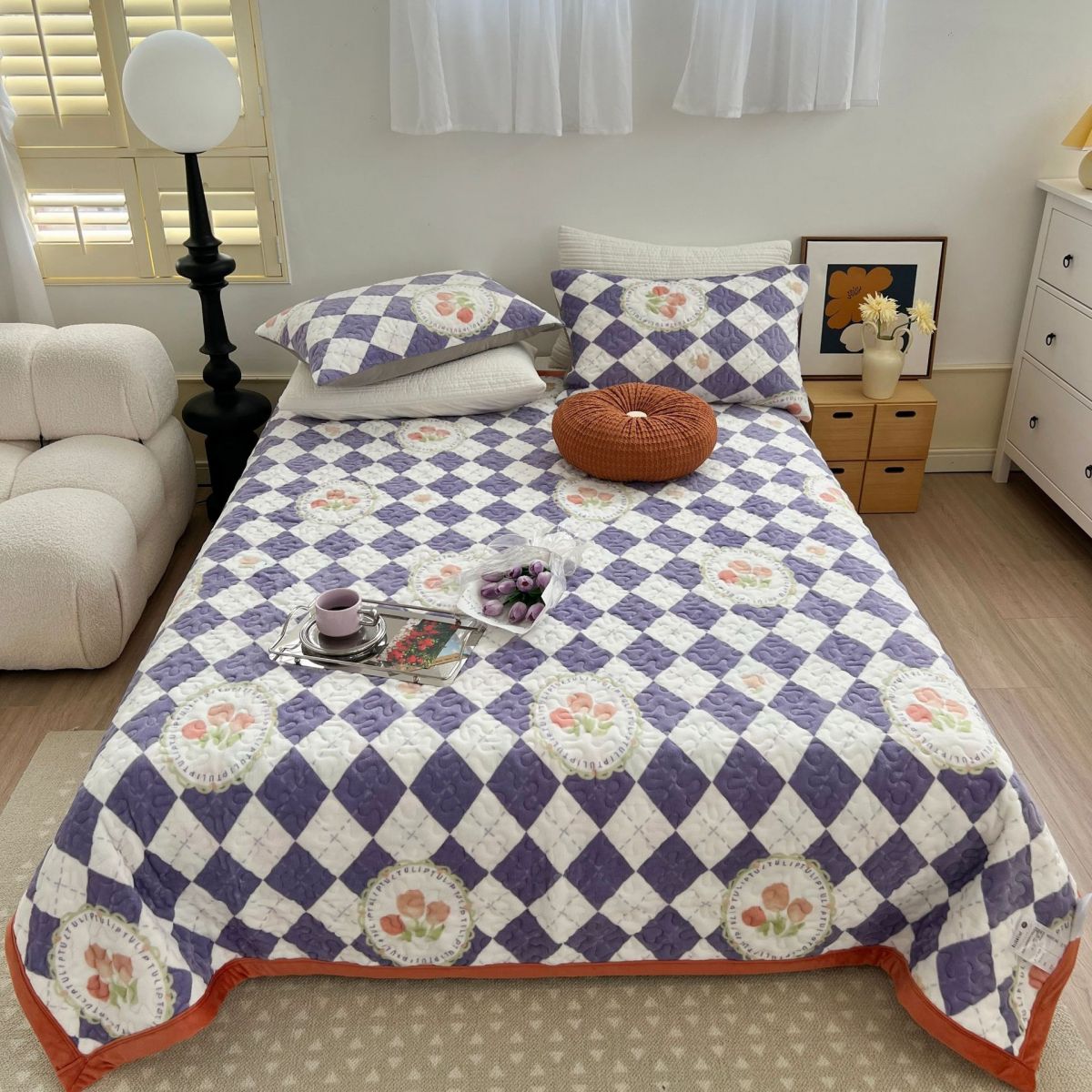 Flannel Bed Sheet Printing Soft Breathable 1-Piece Bed Sheet