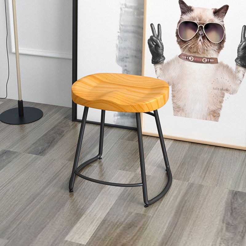 Modern Style Bar-stool with Footrest Iron Sled Legs for Kitchen Bar