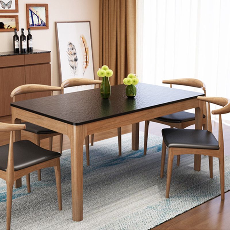 Black and Brown Dining Room Dinner Kitchen Table Modern Dining Table