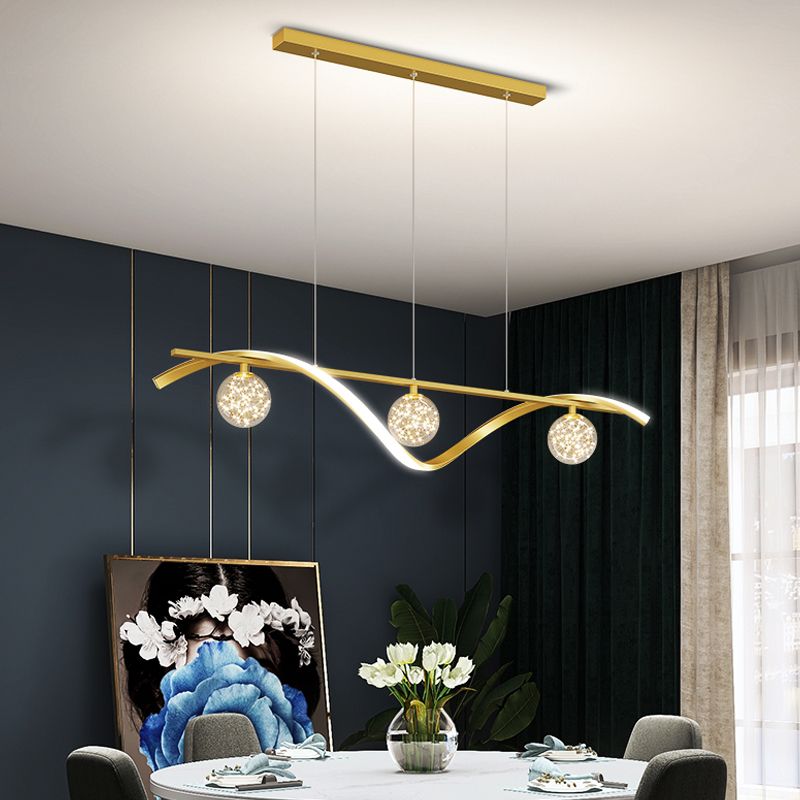 Luminaires d'éclairage de l'île sphérique modernes