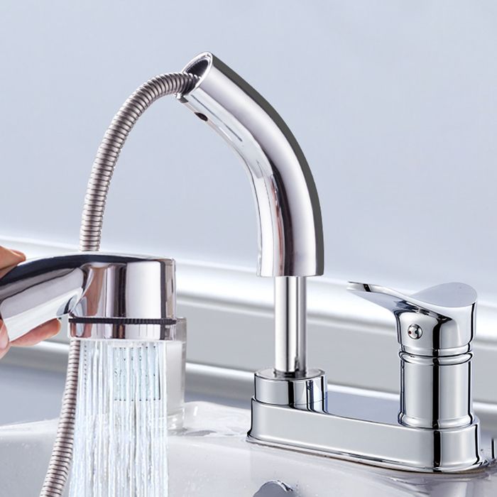Circular Brass Bathroom Sink Faucet Low Arc with 1-Handle Vessel Faucet