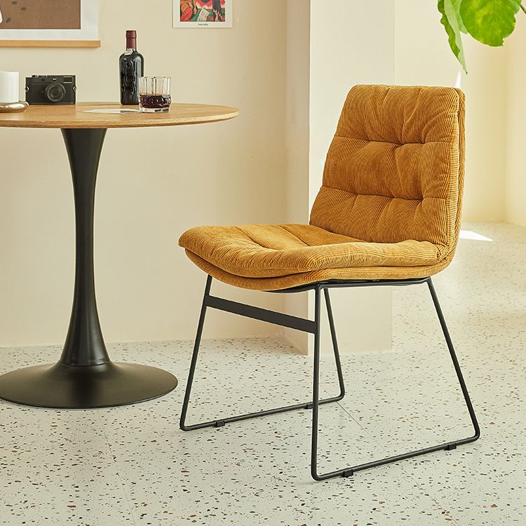 Sillas de comedor estilo moderno Sillones de comedor de cocina con patas de metal