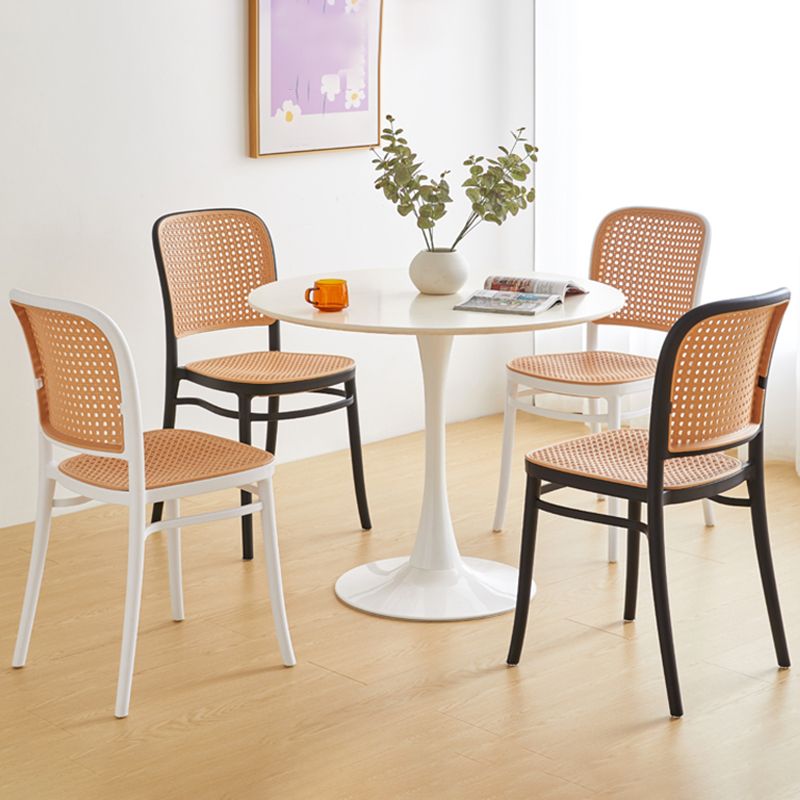 Modern Plastic Frame Counter Bar Stool Footrest Armless Stool