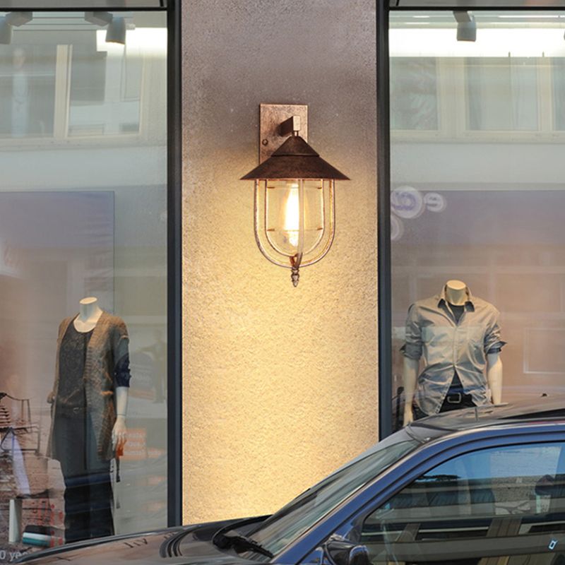 Metal Tapered Wall Sconce Lights Industrial Style 1 Light Wall Mounted Lamps