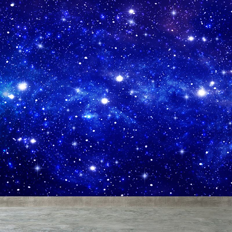 Modern Constellations Mural Decal Blue Decorative Wall Covering for Girls Bedroom