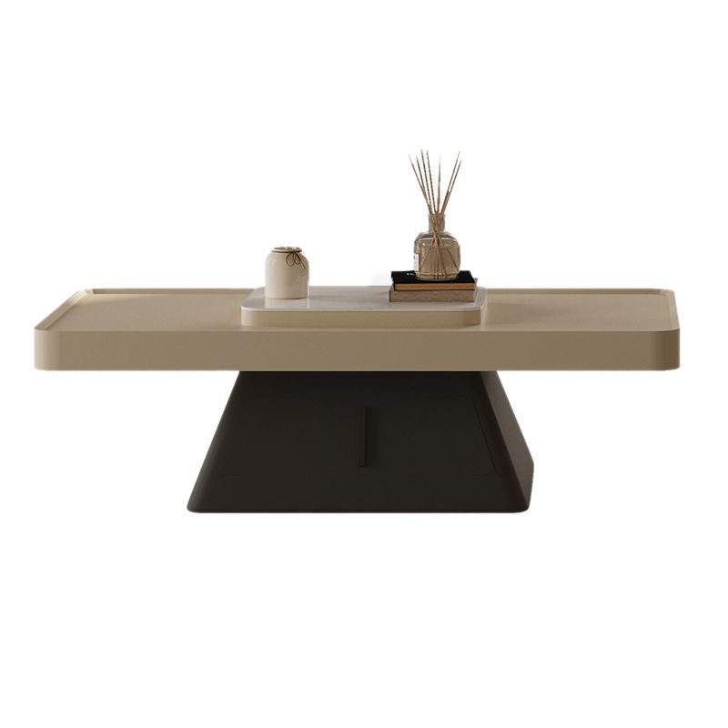 27" Wide Glam Cocktail Table Pedestal Rectangle Coffee Table