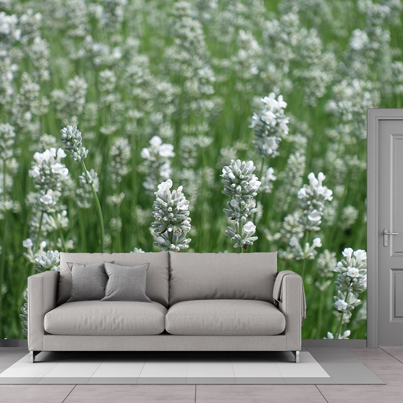 Lavender Mural Wall Covering for Living Room Decorative Mildew Resistant Wallpaper