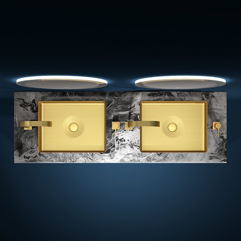 Modern Bathroom Sink with Pop-Up Drain Metal Rectangular Vessel Bathroom Sink