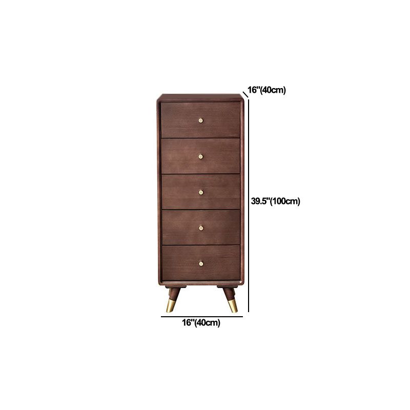 Vertical Wooden Lingerie Chest Modern Bedroom Storage Chest with 4 / 5 Drawers