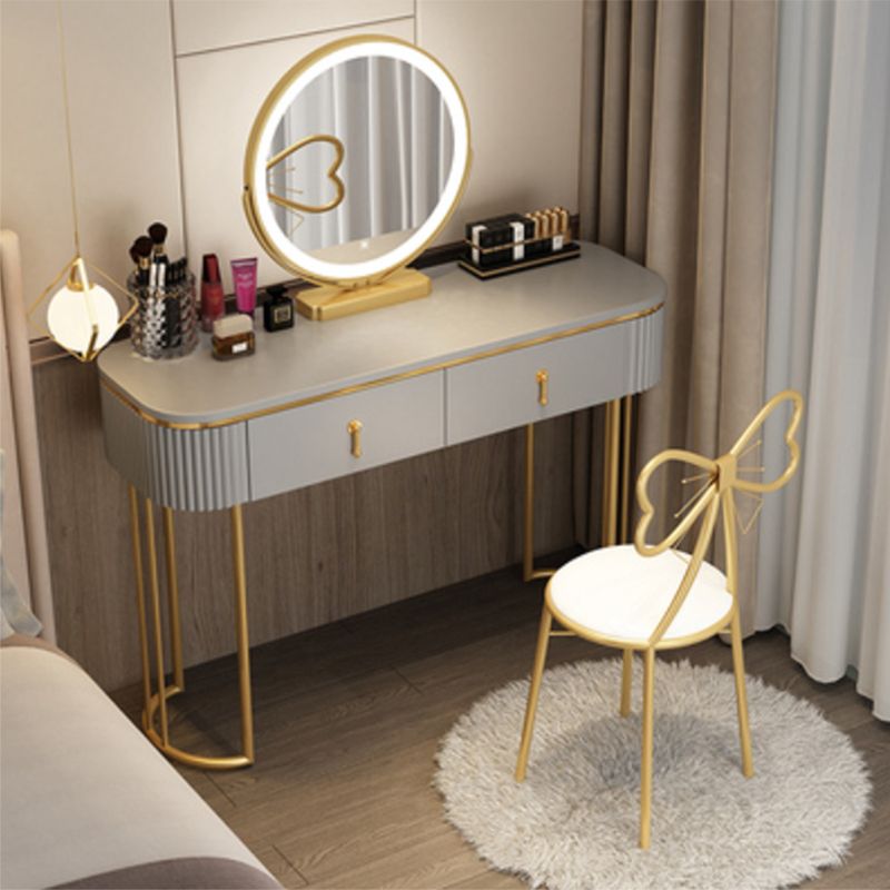 Glam 29.52" Height Makeup Vanity Set with Drawer and Mirror Vanity