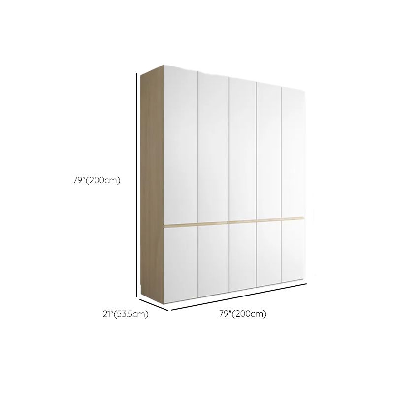 White Storage Cabinet with Drawer Contemporary Wardrobe Armoire
