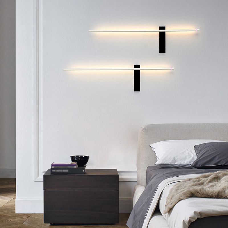 Nordic moderne Mall Mount Light salon simple LED Strip Shape Wall Lightture Mur
