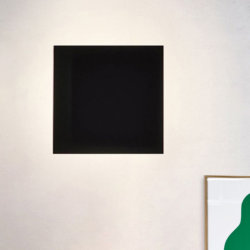 Simple laveuse murale ultra-mince avec de la nuance carrée en métal LED LED Éclairage d'applications en noir, chaud / blanc léger