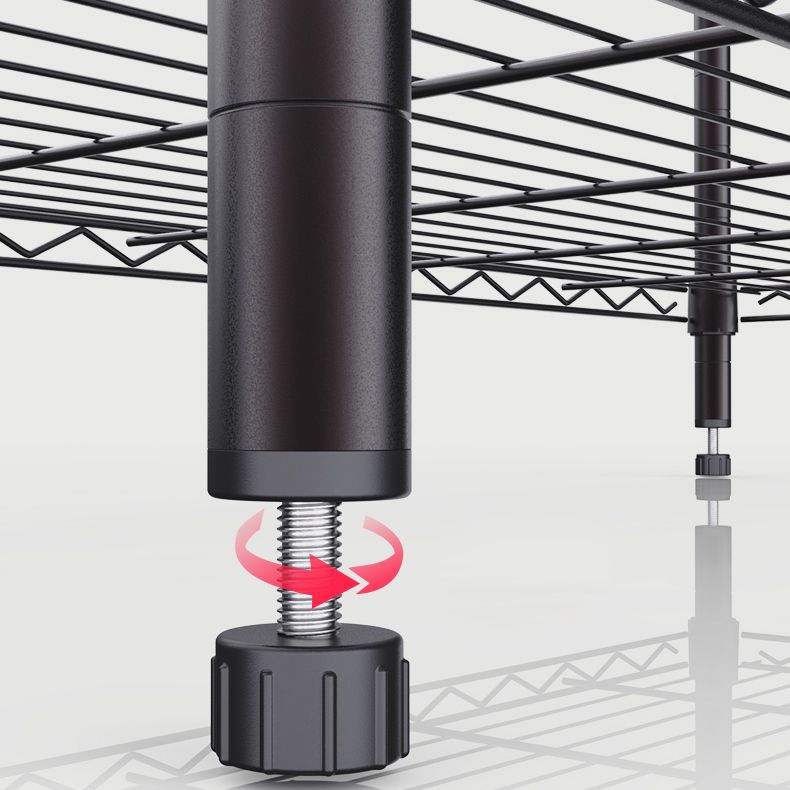 Black Contemporary Style Armoire Metal Steel Armoire for Bedroom