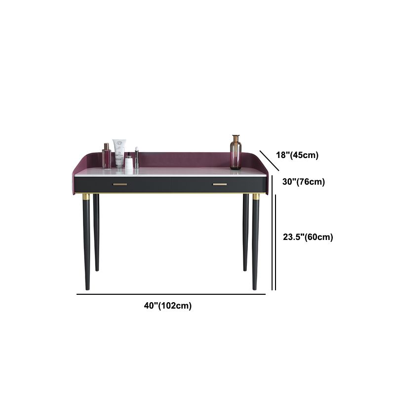 33.8" Height 2 Drawers Makeup Vanity Table Desk Vanity for Bedroom