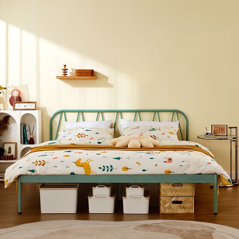 Glam Standard Bed Metal Open-Frame Bed with Custom Gold Legs