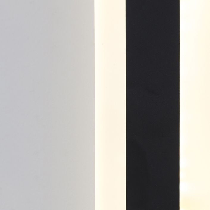 Sconce da parete lineare a 1 luce moderna illuminazione da parete in stile semplice moderno in nero