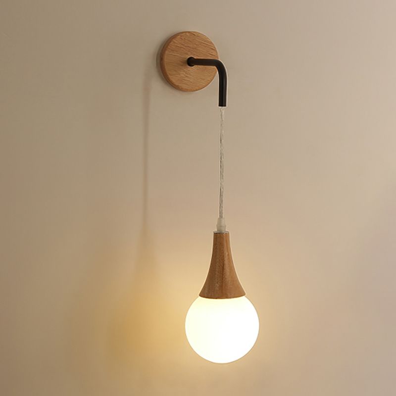 Moderne Stil Geometrische Wandlampen Holz 1 Lichtwandbeleuchtung Armaturen