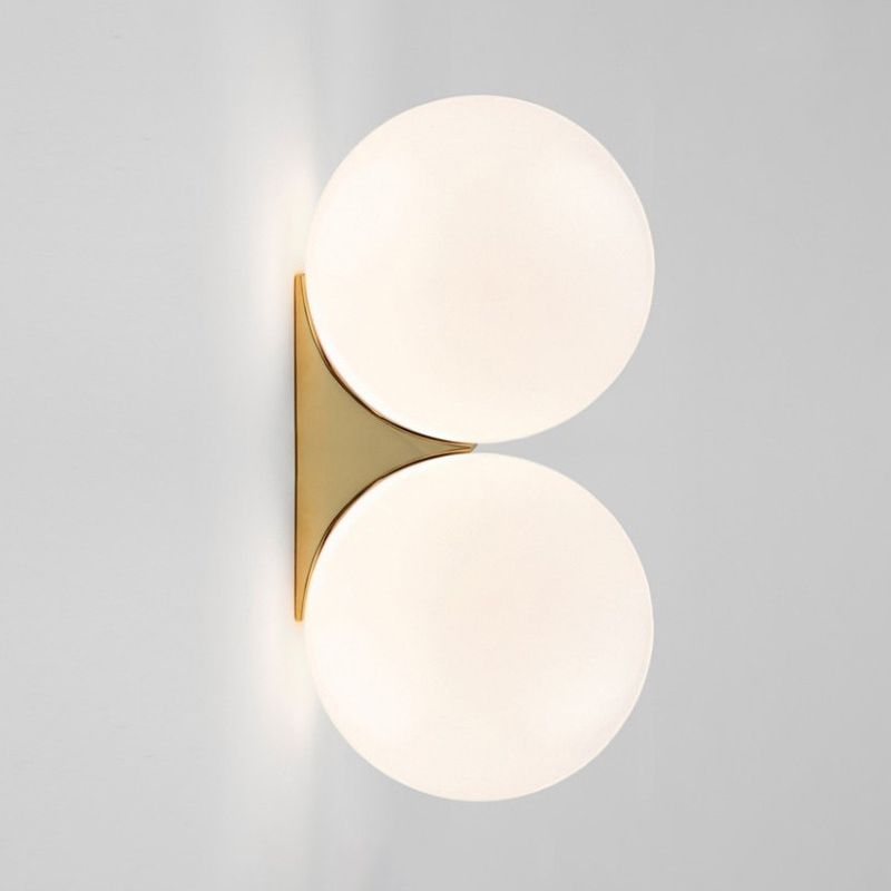 Glass Orb Wall Sconces Modern Style Multi Lights Wall Mounted Lamps