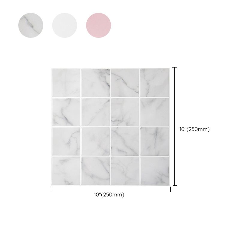 Modern Wallpaper Peel and Stick Backsplash Tile PVC Peel and Stick Tile for Bathroom