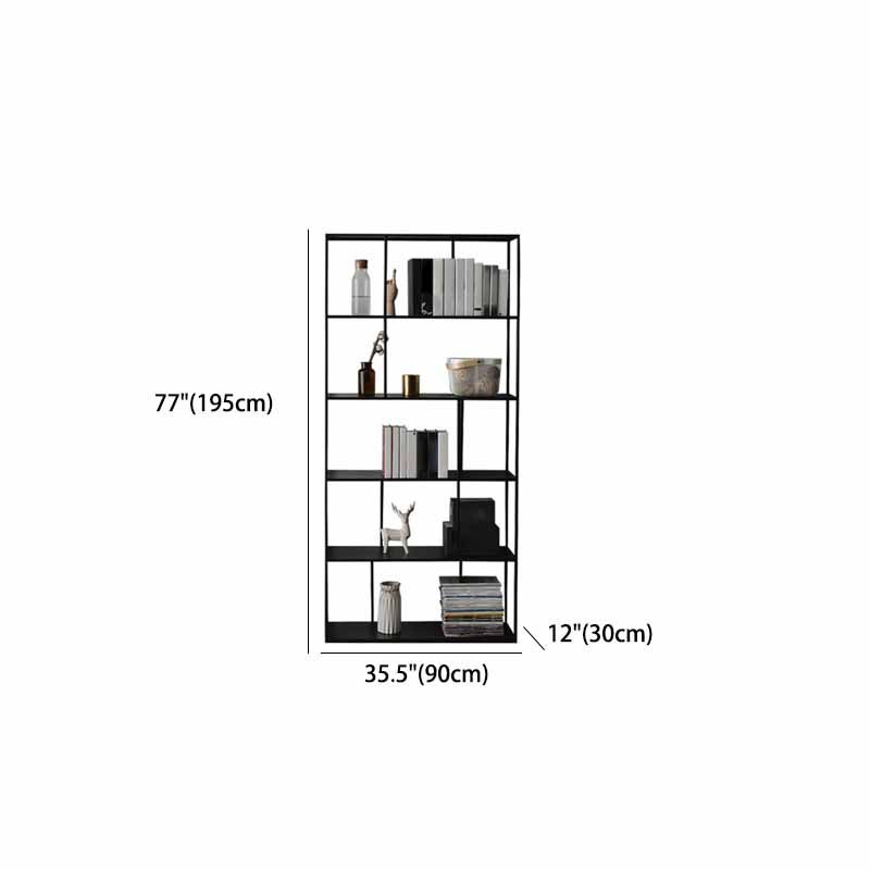 Modern Style Bookcase Open Back Metal Bookshelf for Home Office