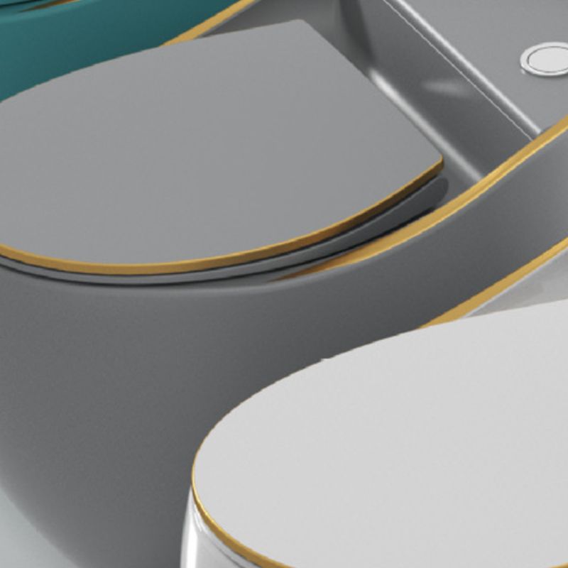 Contemporary Ceramic Flush Toilet One Piece Toilet Bowl for Bathroom