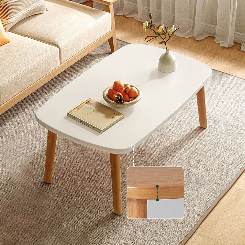 21" Wide Contemporary Coffee Table 4 Legs Single Coffee Cocktail Table