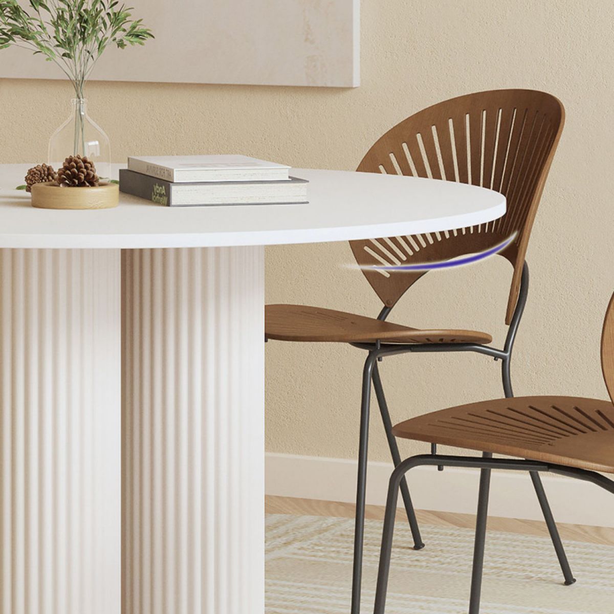 Round Stone Dining Table Contemporary Style Dining Room Collection for Dining Room