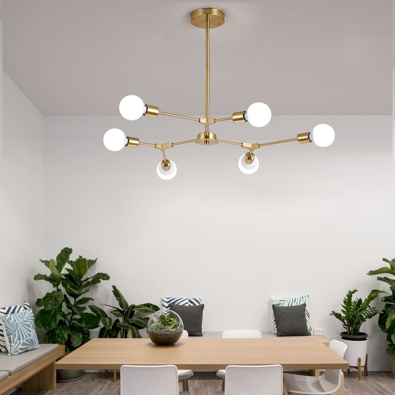 Postmodern Pendant Lamp Adjustable Metal Living Room Chandelier Lamp