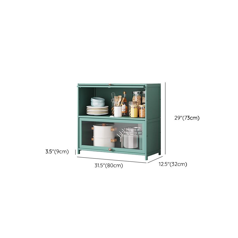 Green Bamboo Kitchen Server Modern Dining Server for Living Room