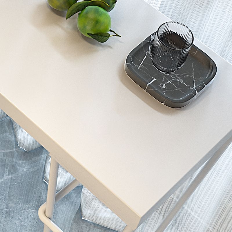 Modern 1/3 Pieces Bar Table Set Rectangle Wood Counter Table with High Stools for Balcony