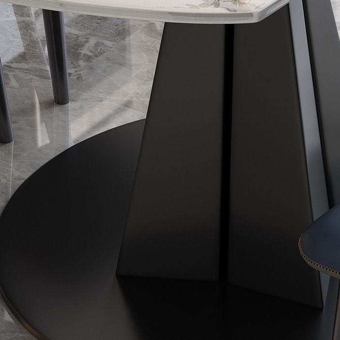 Contemporary Sintered Stone Table Round Table Set 1/5/7 Pieces Dining Set