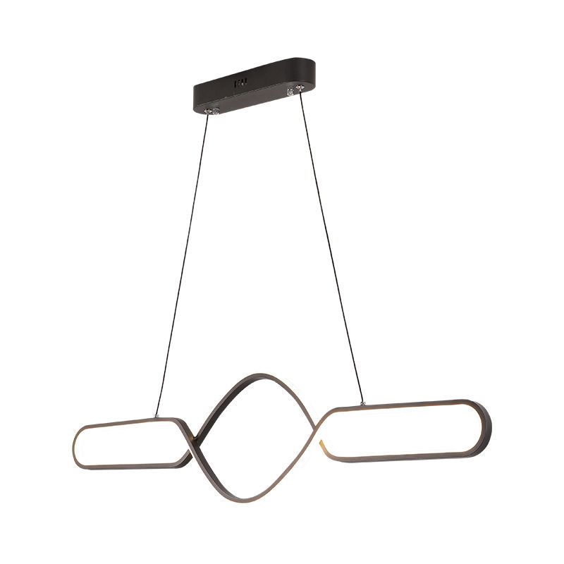 Linear Shape Island Pendant Contemporary Style Metal 1 Light Pendant Lighting Fixture