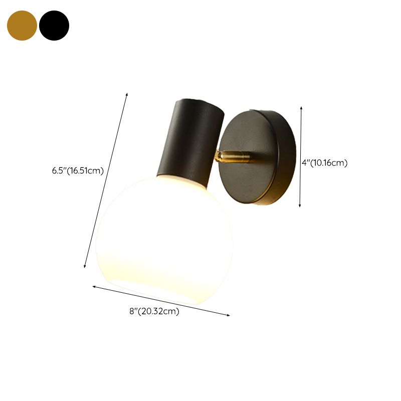 Modern Simple Iron Wall Light Ball Shape Rotatable Wall Lamp for Living Room