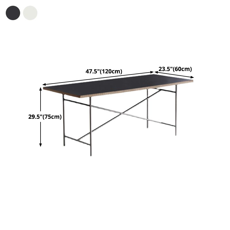 Rectangle Shape Dining Table Solid Wood Table Luxury Style with Sled Base