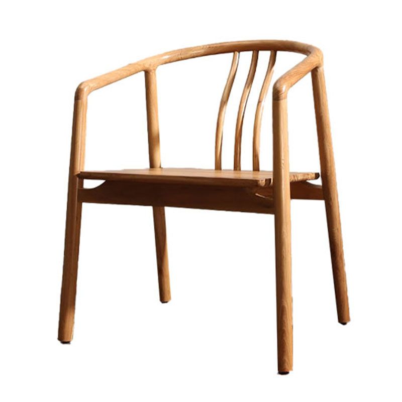 Traditional Style Dining Chairs Dining Arm Side Chairs with Wooden Legs