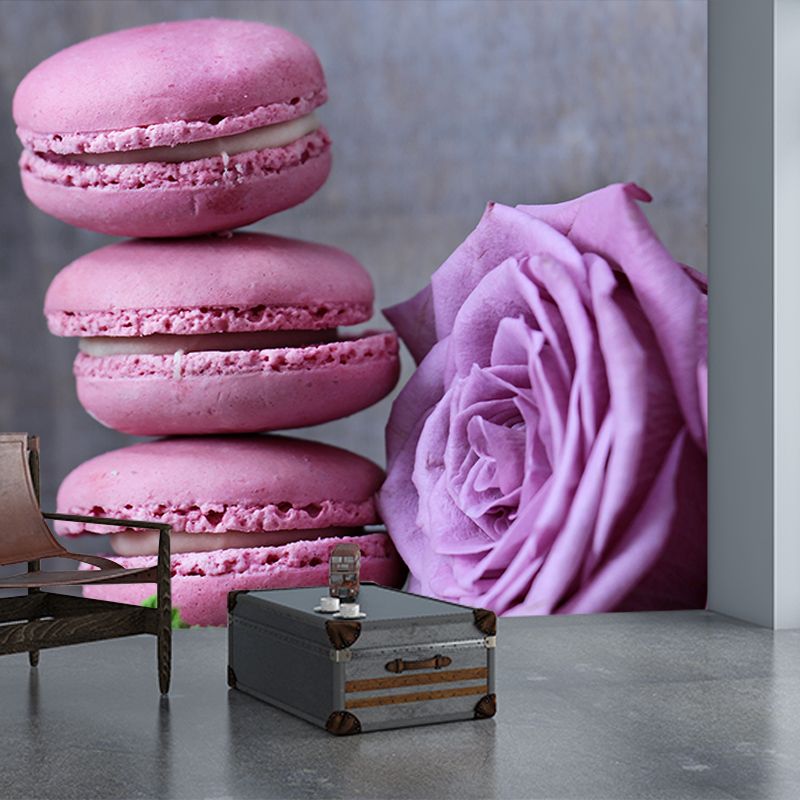 Dessert Wall Mural Decal Moisture Waterproofing Wallpaper Resistant for Bakery