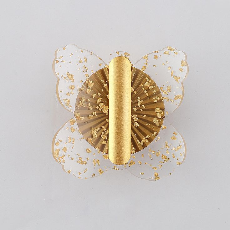 Modern Wall Sconce Lighting Metal Wall Sconce 1 Light Sconce Light Fixture in Gold