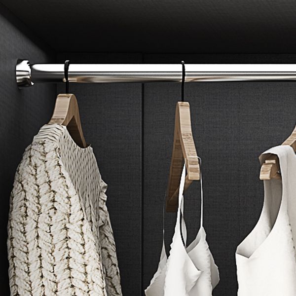 Modern Style Glass Wardrobe Black Colour Wardrobe Closet with Sliding Door