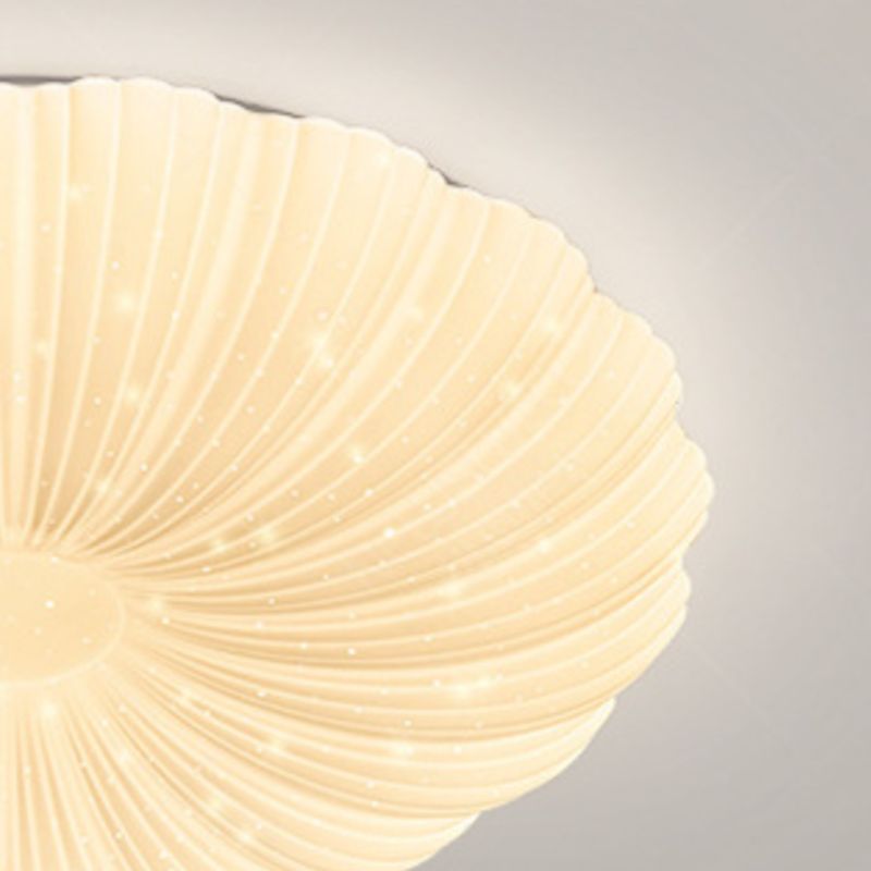 Flower Shape LED Ceiling Flush Minimalist Flush Mount Fixture in White