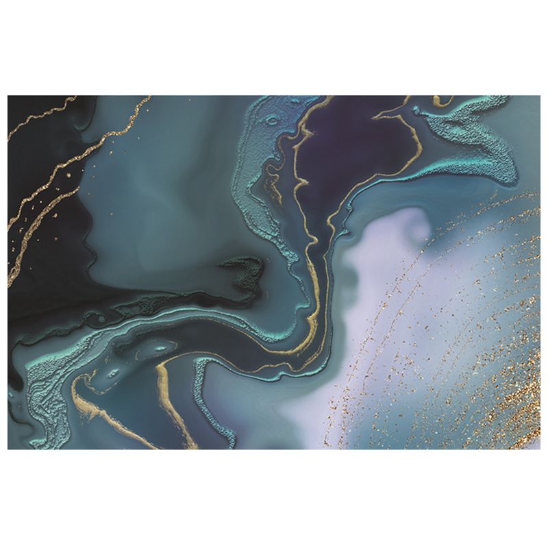 Luxurious Ink Painting Rug Abstract Polyester Indoor Carpet Non-Slip Backing Rug for Living Room