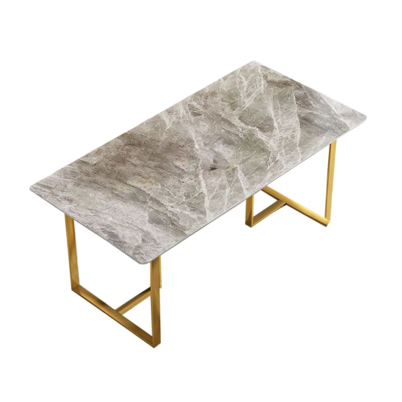 1/4/5 Pieces Luxury Rectangle Dining Set Sintered Stone Dining Table with Leather Chairs