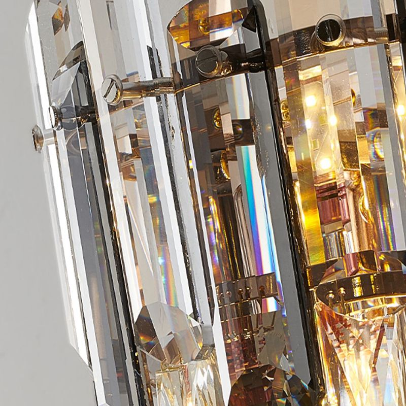 Geometric Shape Crystal Wall Sconces Modern 2-Lights Wall Mount Light Fixture