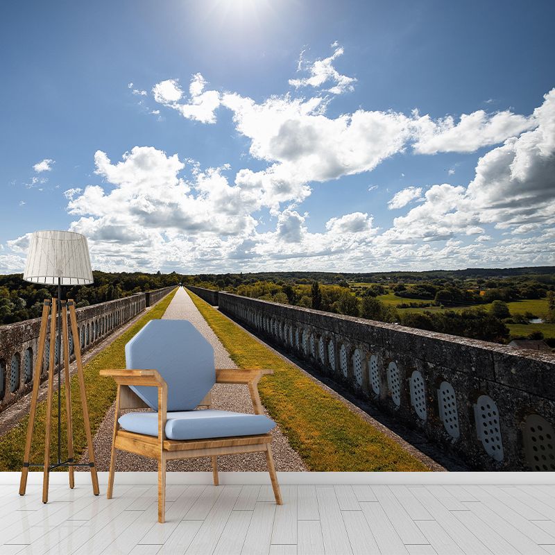 Wooden Bridge Environmental Space Extension Mural Wallpaper Photography Home Decor