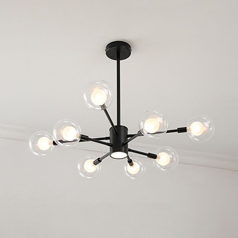 Lampade a sospensione del vetro trasparente moderno nordico per soggiorno per soggiorno