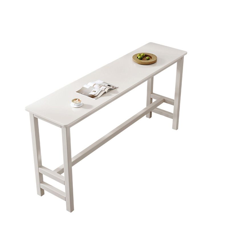 Indoor Contemporary Bar Dining Table Rectangle Trestle Wood Bar Table