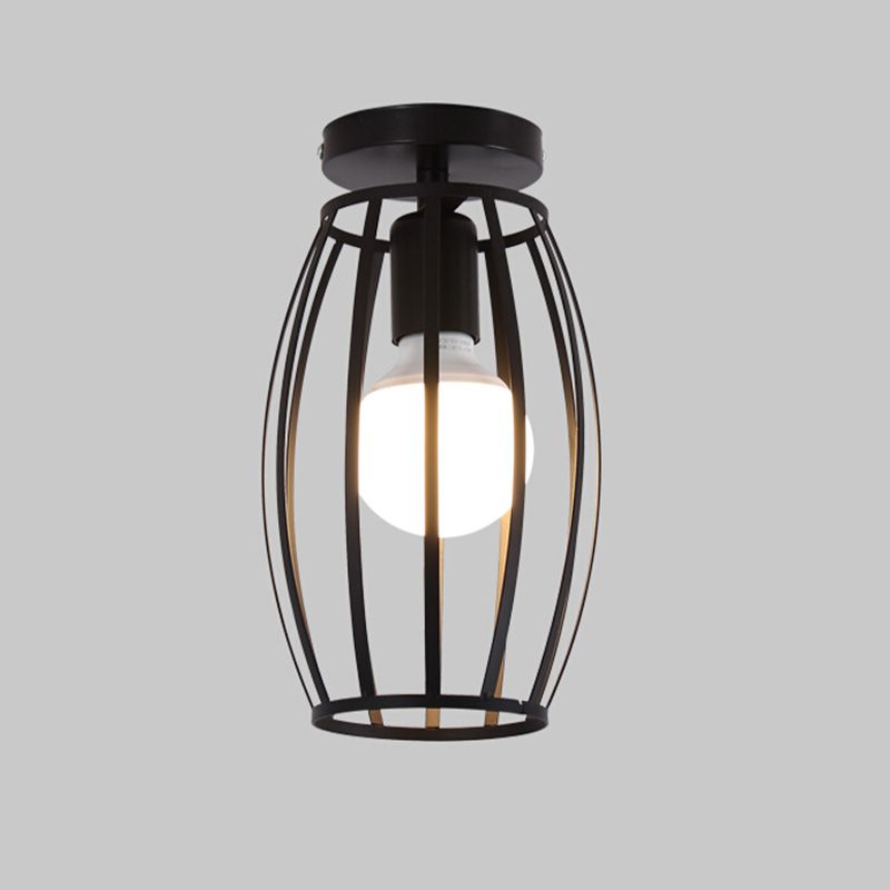 1-light Ceiling Mounted Light Industrial Style Close to Ceiling Light