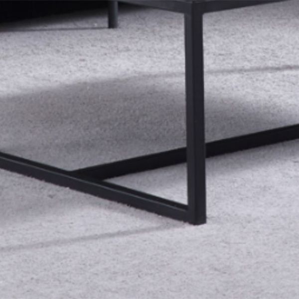 Trestle 1 Single Coffee Table Rectangular Slate Top Coffee Table in Gray