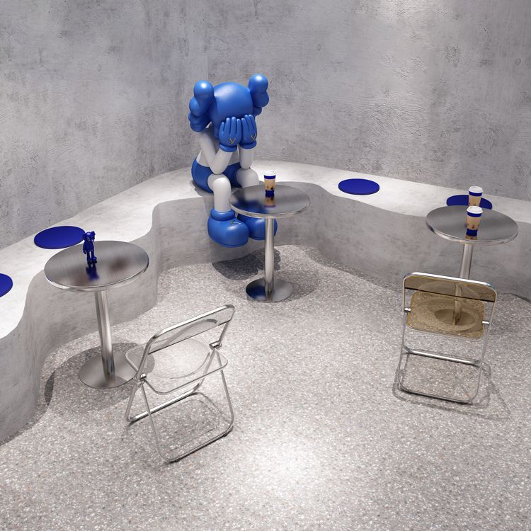 Industrial Style Dinner Table Stainless Steel Dining Site Table for Home