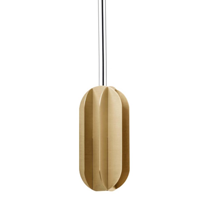 Bronze Contemporary Hanging Lamp Bedroom Iron Pendant Ceiling Light with 1 Light